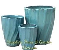 Vietnamese Tradition Ceramic Pots for Plants Garden outdoor pottery Large Rustic Atlantis Pots Mix with Glazed Pots