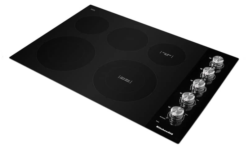 KitchenAid ADA 30 Black Electric Cooktop With 5 Elements And Knob Controls