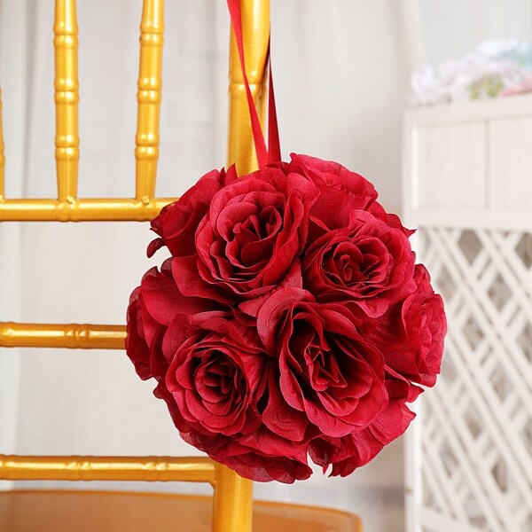 7 Roses Kissing Flower Pomander Balls for Events