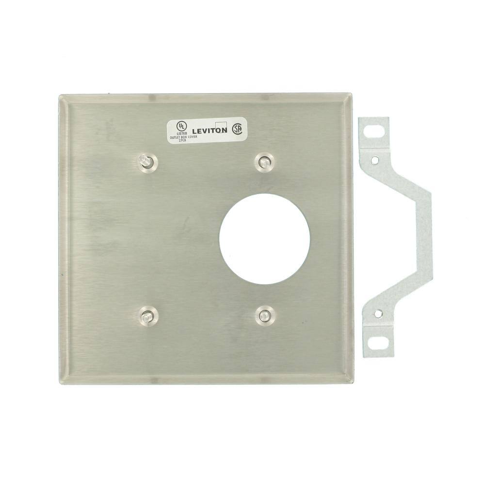 Leviton Stainless Steel 2-Gang 1-Toggle1-Blank Wall Plate (1-Pack) 84085-40