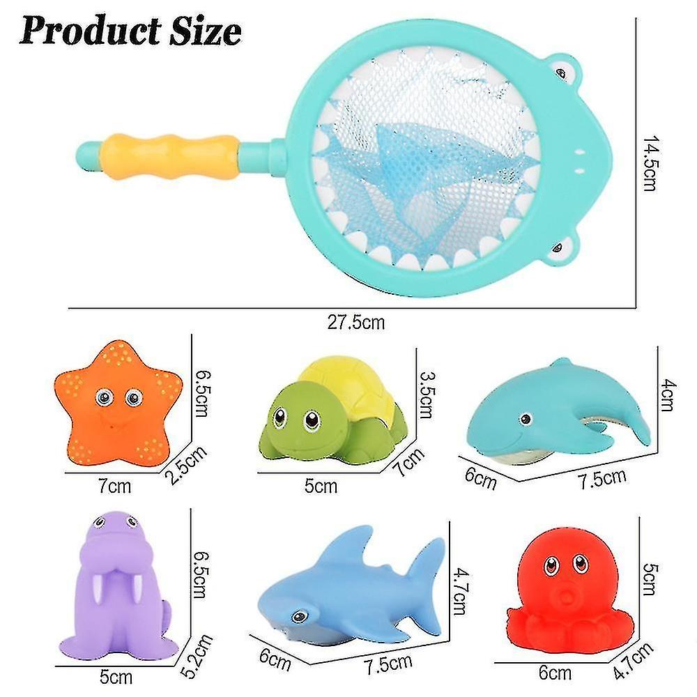 Baby Bath Toy， Toddlers Water Spraying Discoloration Floating Animals， Bathtub Pool Toys， Water Play