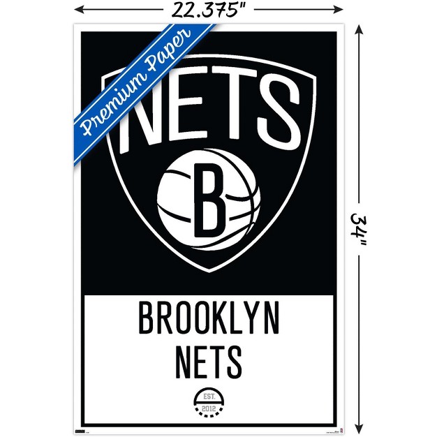 Trends International Nba Brooklyn Nets Logo 21 Unframed Wall Poster Prints