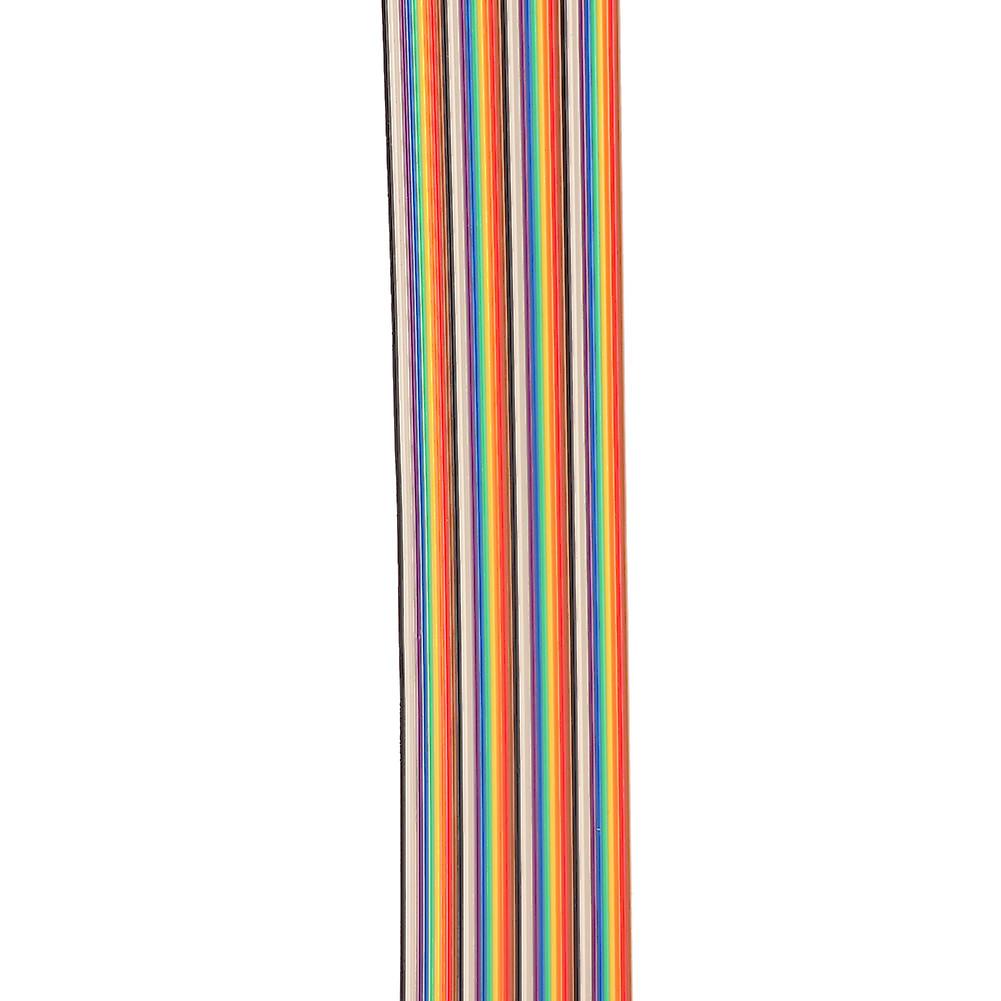 Colorful 1.27mm Spacing Pitch Cable 40p Flat Rainbow Ribbon Cable Wire Width 5.08cm (5 Meters)