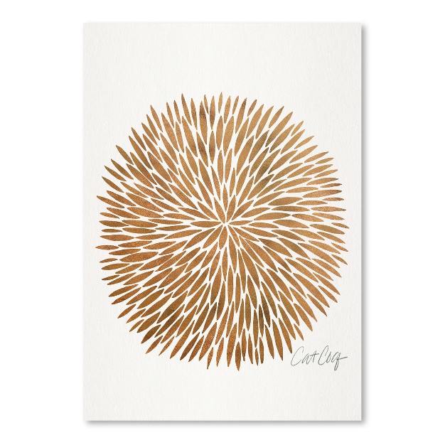 Americanflat Minimalist Botanical Rose Gold Burst By Cat Coquillette Poster