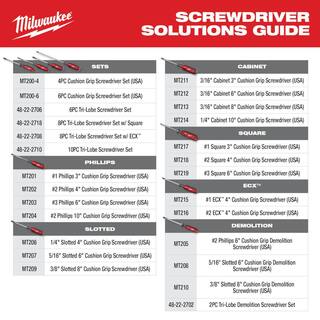 MW 8 in. 38 in. Slotted Screwdriver with Cushion Grip MT209