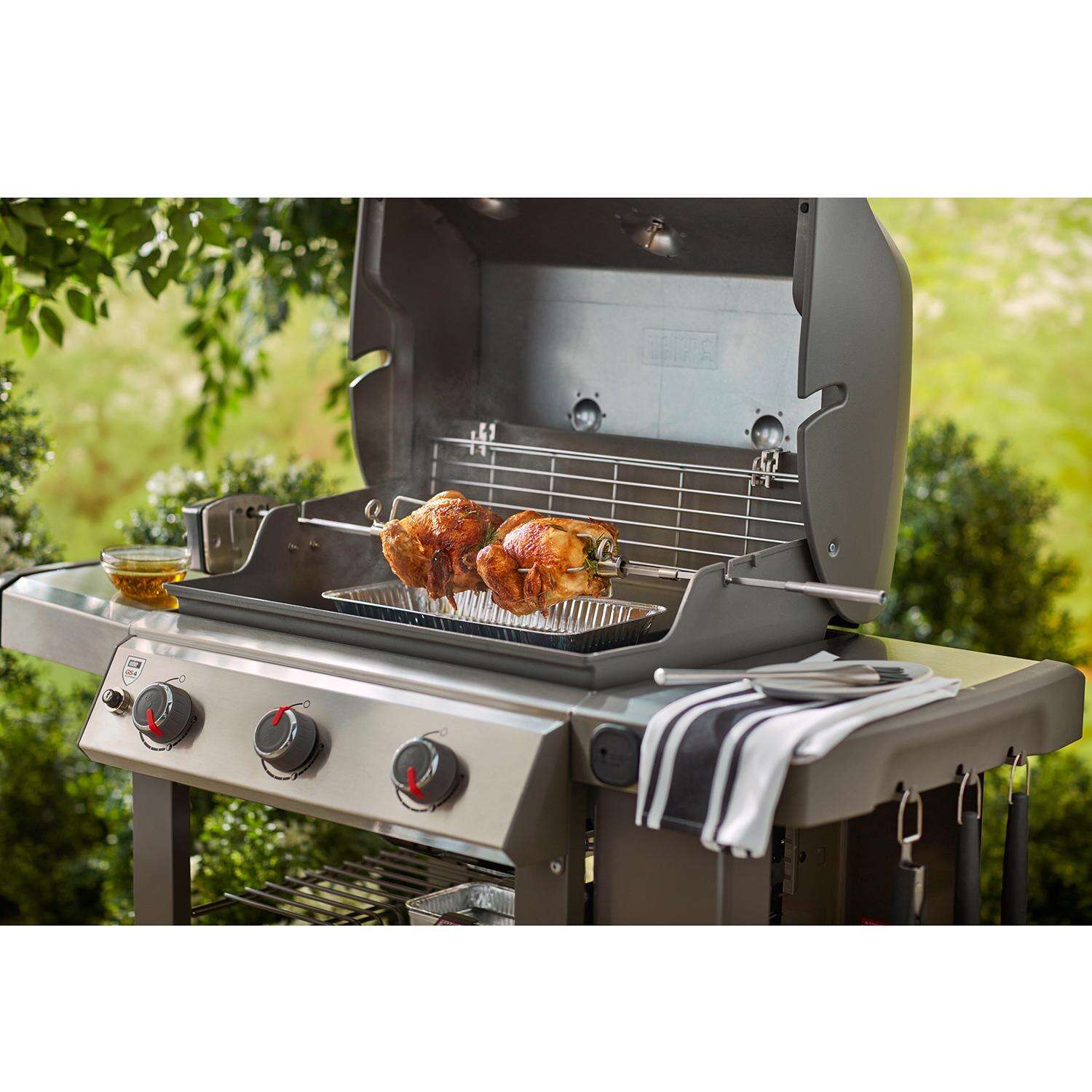 Weber Genesis 300 Series Stainless Steel Grill Rotisserie 42.1 in. L X 4.4 in. W 1 pk