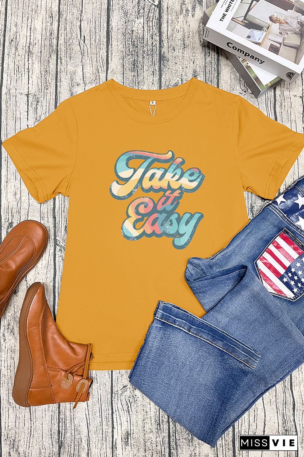 Take It Easy Graphic T-Shirt Wholesale