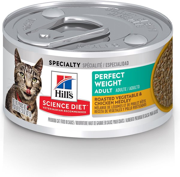 Hill's Science Diet Adult Perfect Weight Roasted Vegetable and Chicken Medley Canned Cat Food