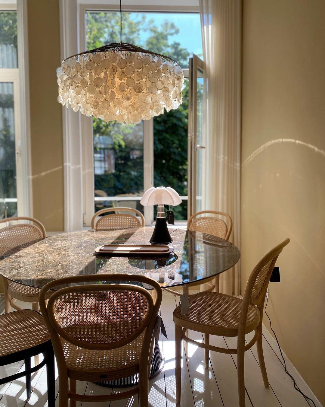 Round Shell Chandelier