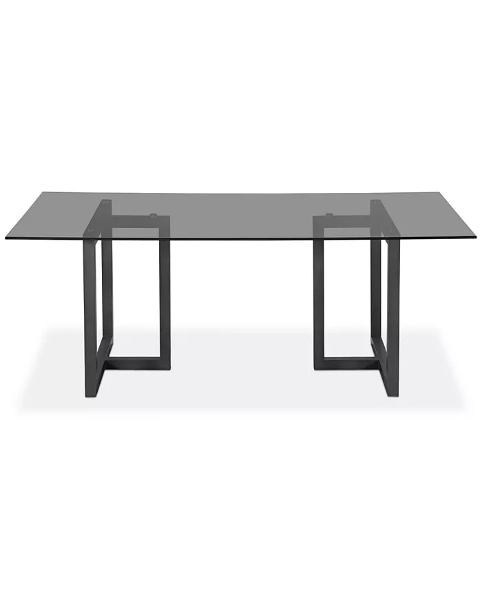 Furniture Emila 78 Rectangle Glass Mix and Match Dining Table