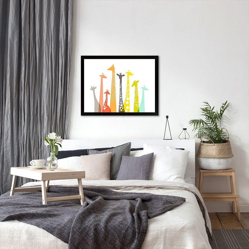 Americanflat Giraffes Framed Wall Art