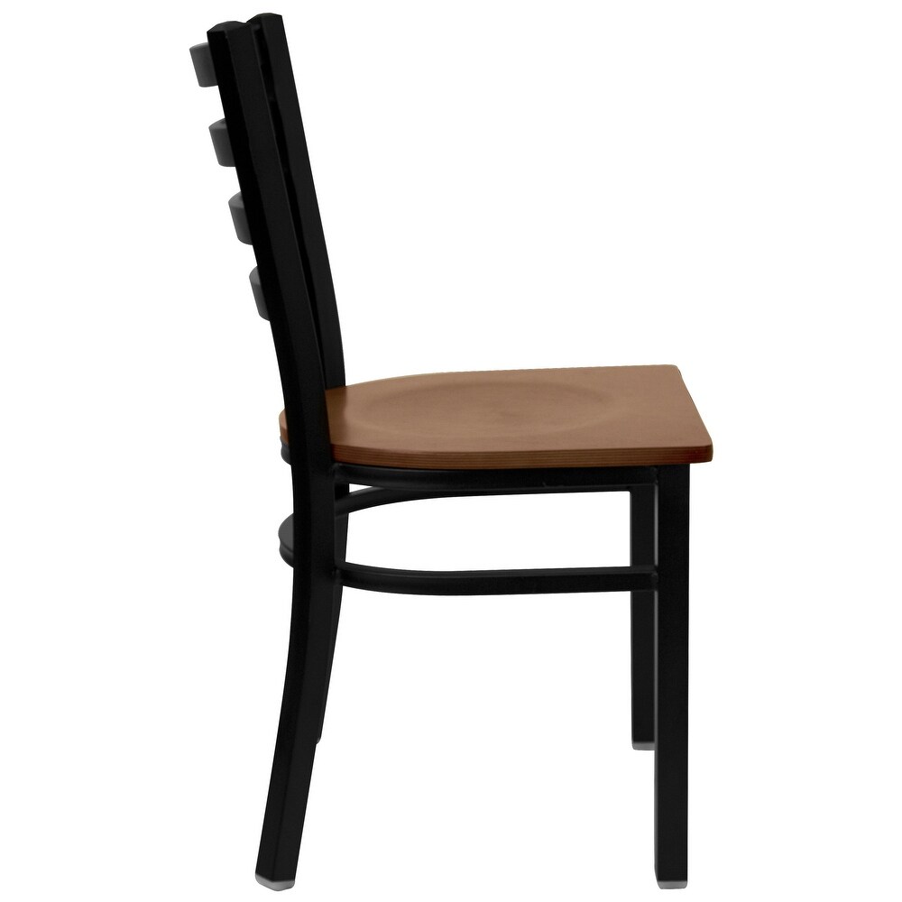 Ladder Back Metal Restaurant Chair   16.5\