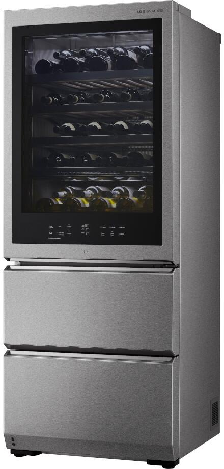 LG Signature URETC1408N 28 Inch Textured Steel Wine Cooler