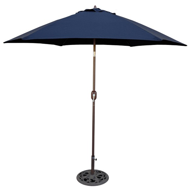 9 x27 X 5 x27 Aluminum Bronze Umbrella Navy Blue Tropishade