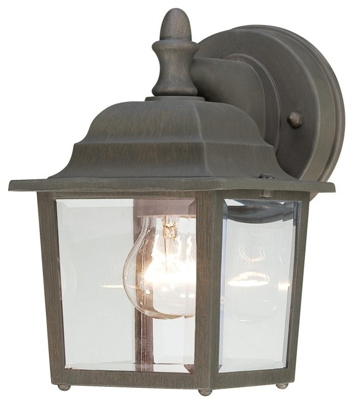 Thomas Lighting SL942263 Hawthorne Wall Lantern Painted Bronze 1X   Traditional   Outdoor Wall Lights And Sconces   by Buildcom  Houzz