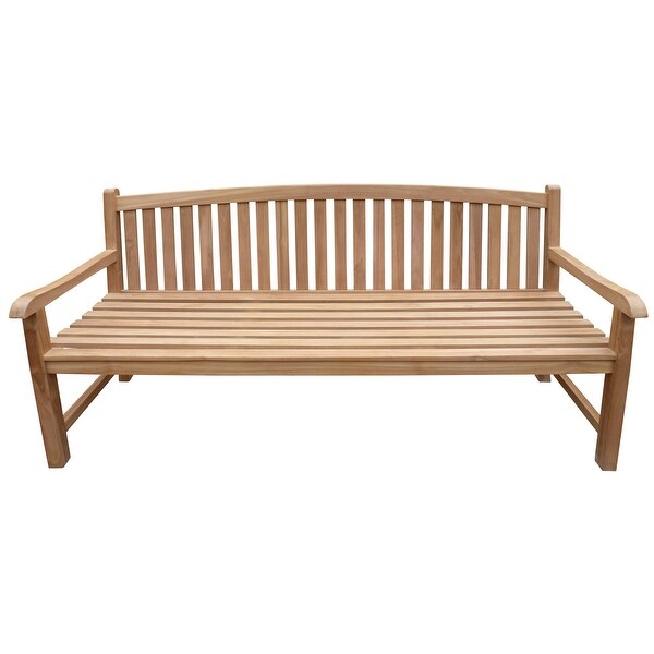 Seven Seas Teak Buenos Aires Oval Outdoor Teak Wood Patio Bench，6 Foot