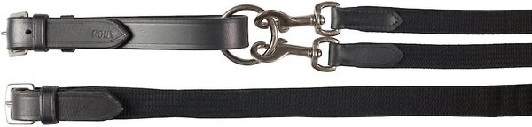 Horze Equestrian Webbed Draw Horse Reins， Black