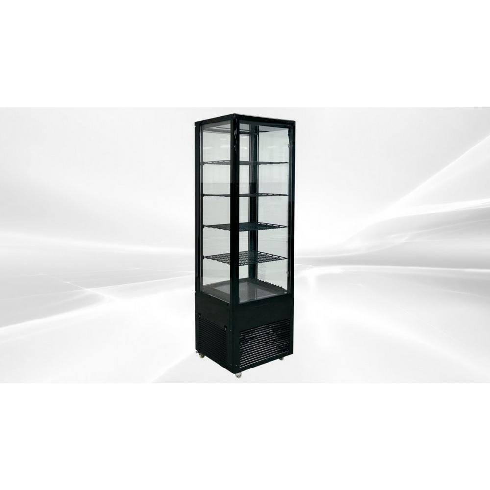 Cooler Depot 21 in. W 8.3 cu. ft. Commercial Upright Refrigerated Glass Case Display in Black DXXCL-238