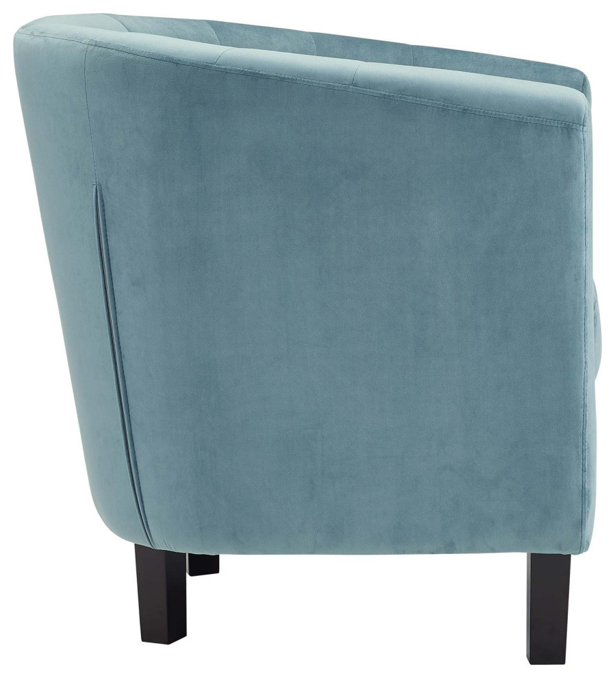 Zoey Sea Blue Performance Velvet Armchair   Contemporary   Armchairs And Accent Chairs   by Virgil Stanis Design  Houzz