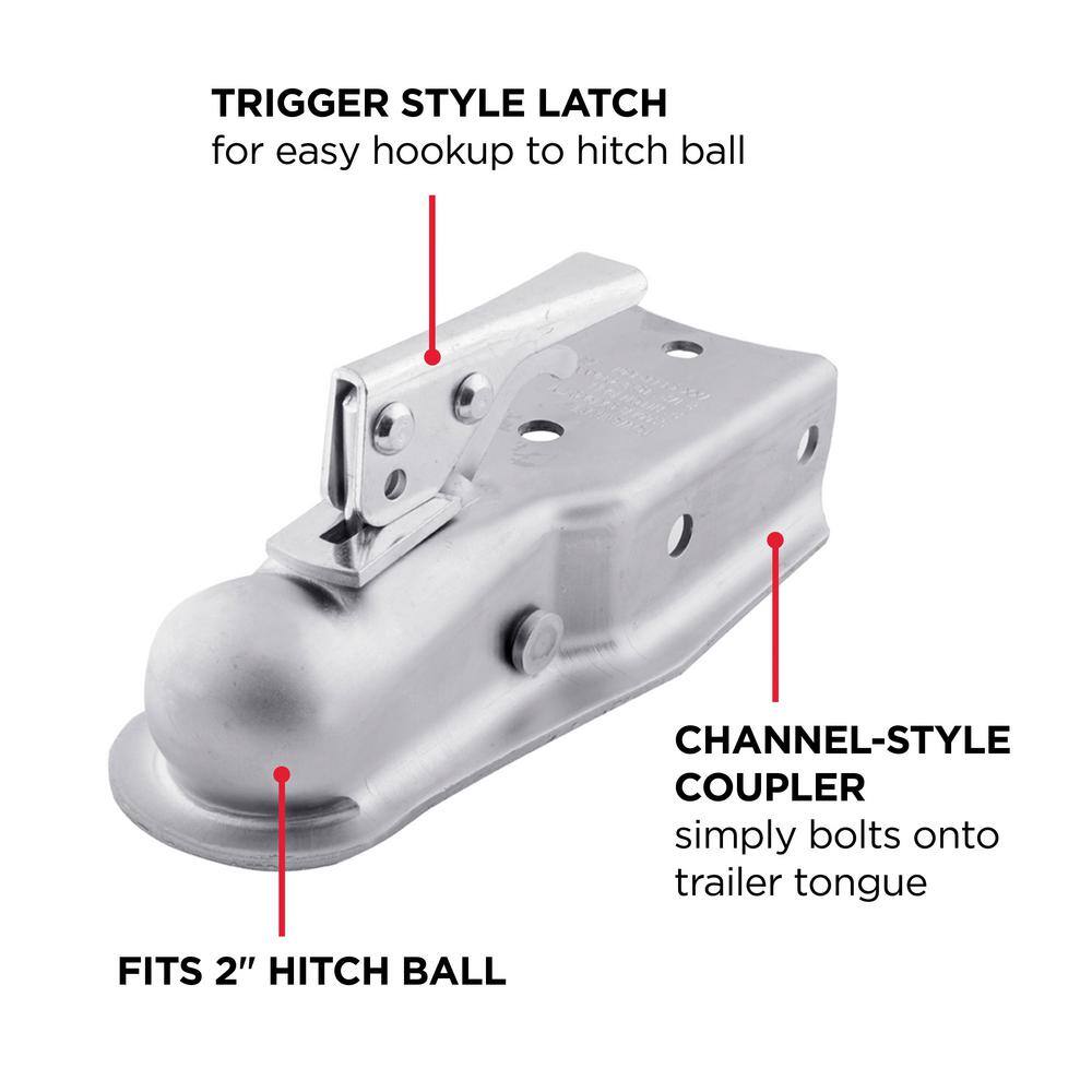 TowSmart Class 2 2 in. Ball Coupler with 2-12 in. to 3 in. Adjustable Collars 773