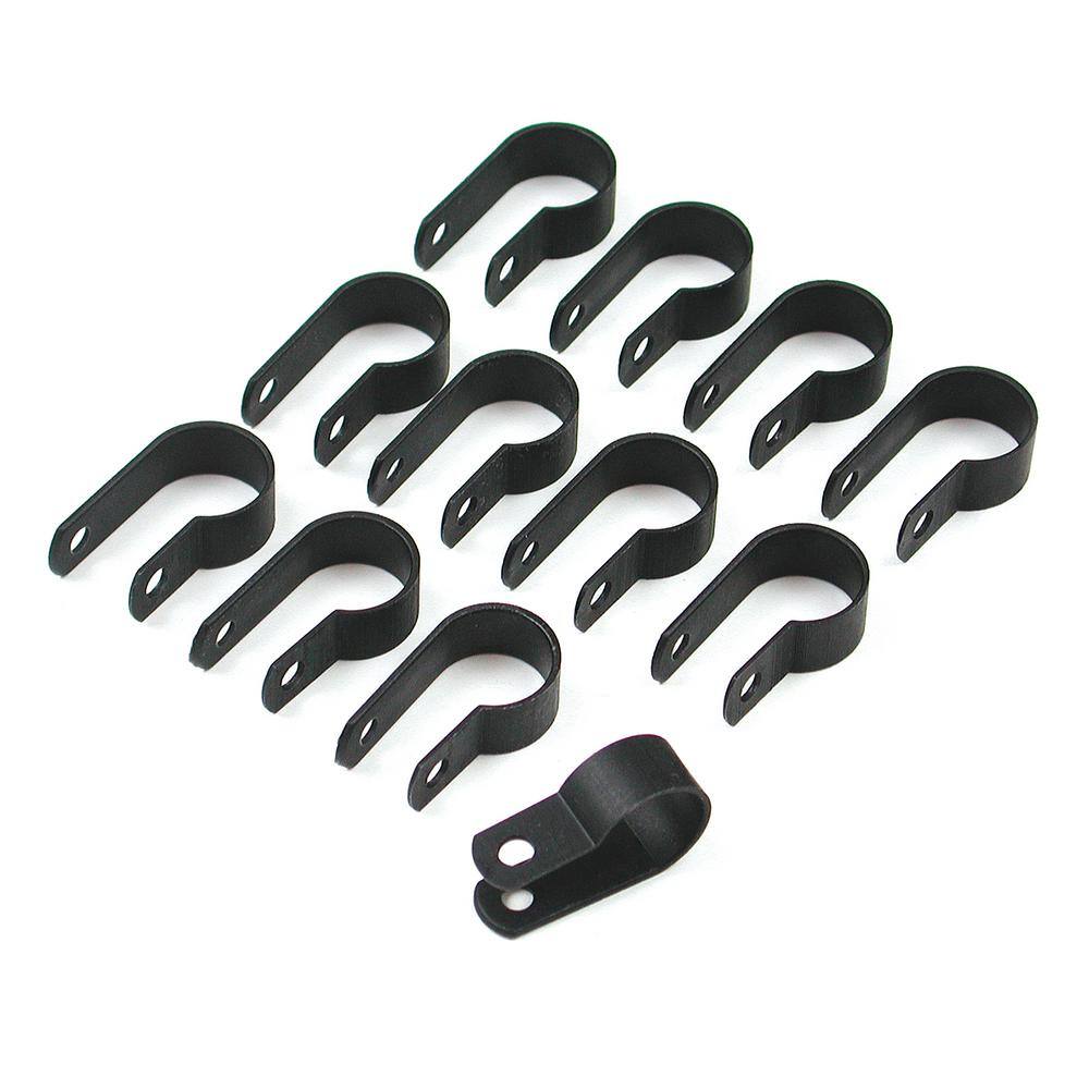 Primefit 12 in. Air Push-to-Connect Nylon Tube Clamps Attach Nylon Tube to Garage Walls (12-Piece) PC12HC