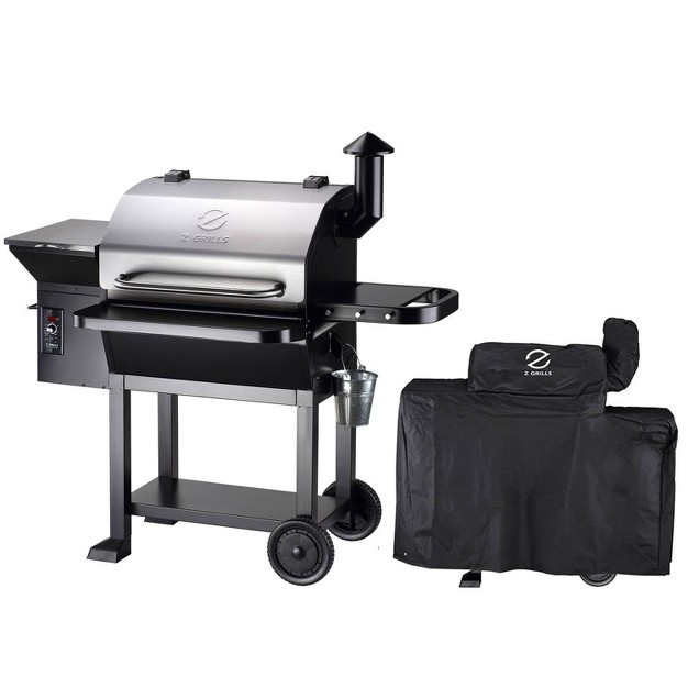 Zpg 10002b2e Wood Pellet Grill Bbq Smoker Digital Control With Cover Silver Z Grills