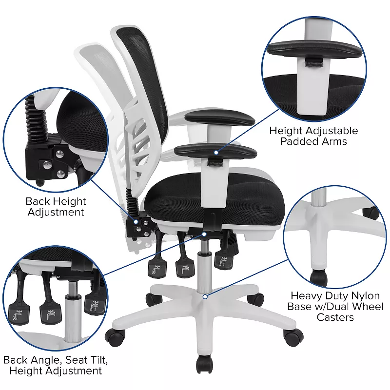 Flash Furniture Mid-Back Mesh Executive Swivel Ergonomic Desk Chair