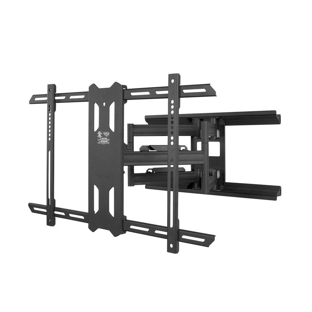 KANTO Full Motion TV Wall Mount with 22 in. Extension from Wall for 37 in. - 75 in. TVs UL Certified in Black PDX650