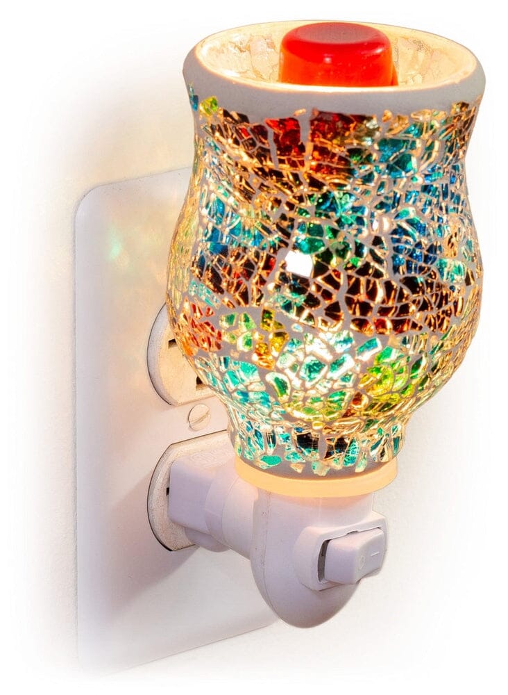 Mosaic Glass Plug-In Fragrance Wax Melt Warmer (Polychromatic)