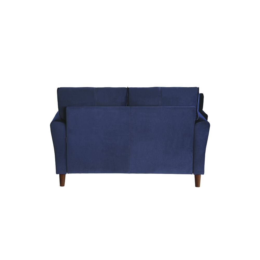 Ynes Blue Velvet Living Room Set