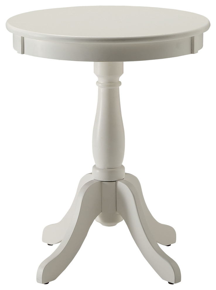 Urban Designs Alanis Wooden Accent Side Table  White   Traditional   Side Tables And End Tables   by Urban Designs  Casa Cortes  Houzz