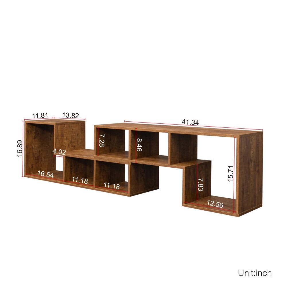 Double L Shaped TV Stand，Display Shelf