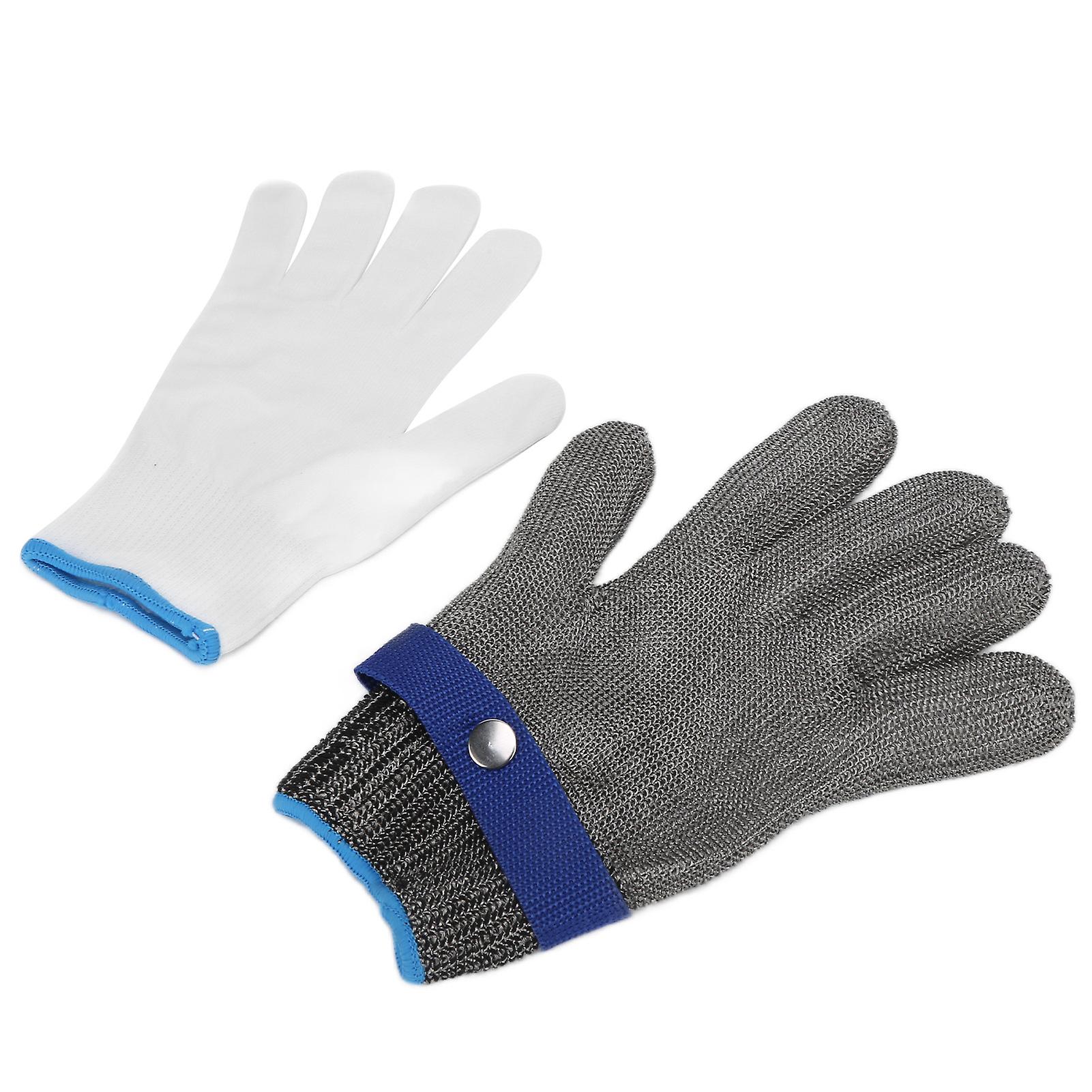 Work Gloves Ambidextrous And High Performance Stainless Steel Cut Resistant Gloves Xl Size