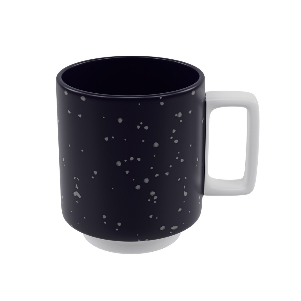 American Atelier Speckled Stackable Mugs Set of 2   14 oz