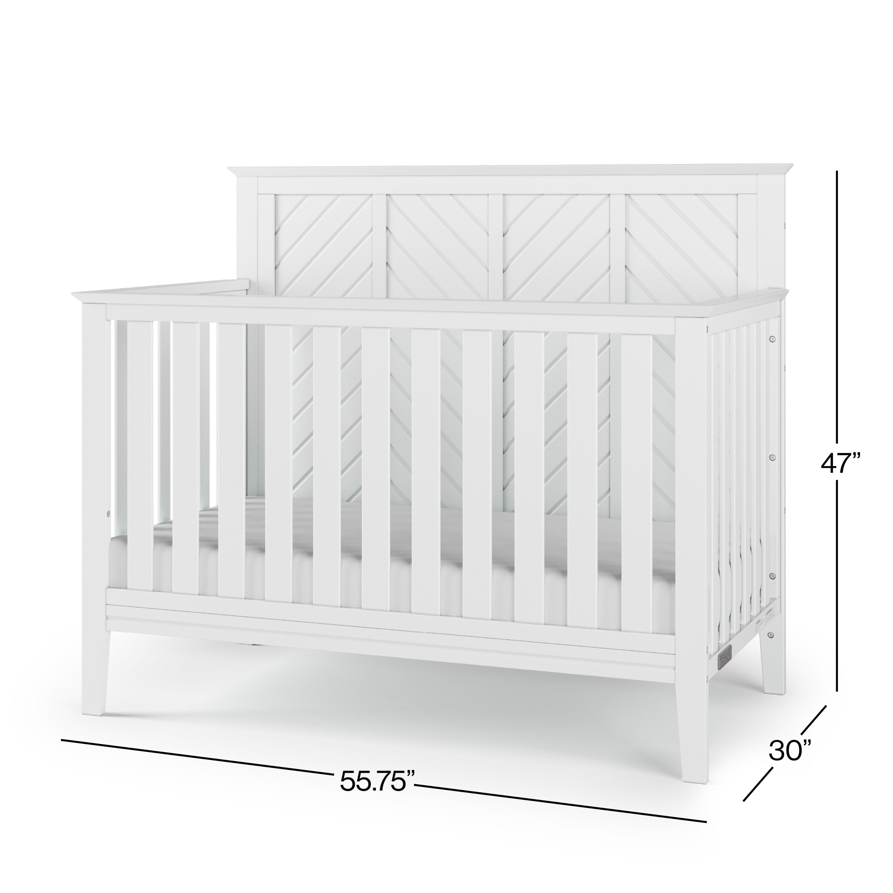 Child Craft 4-in-1 Baby Crib Atwood, Matte White