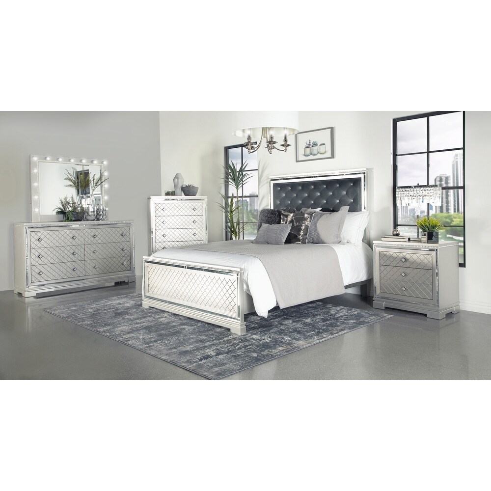 Coaster Furniture Eleanor 5 piece Upholstered Tufted Bedroom Set