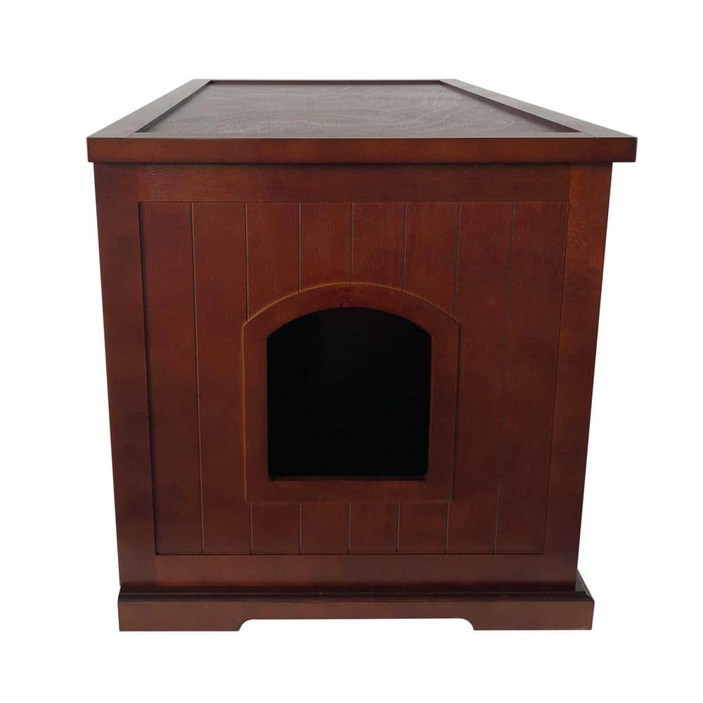 zoovilla Walnut Cat Washroom Bench Litter Box Cover MPS012