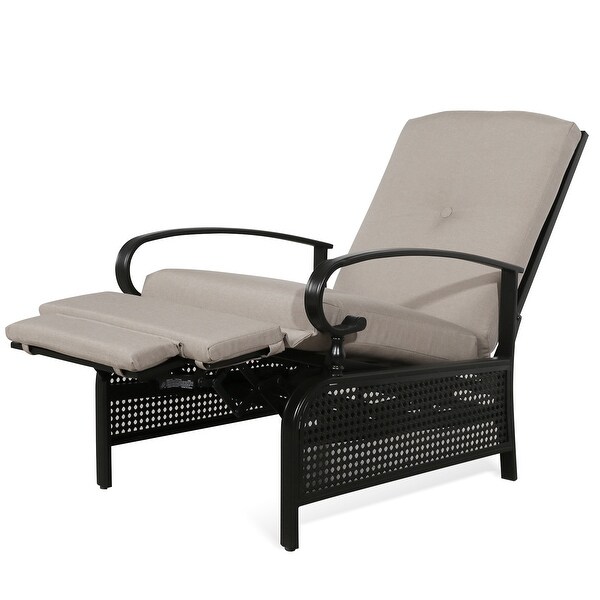 Adjustable Patio Recliner Chair with Cushion