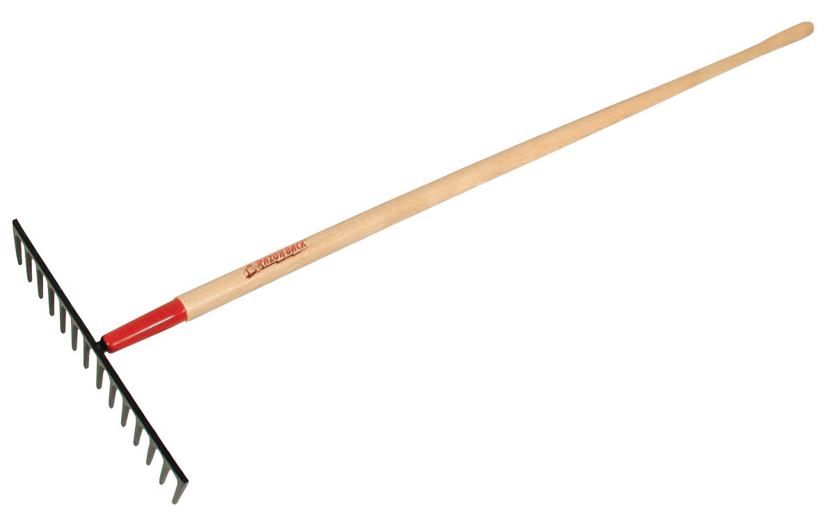 Union Tools Level Rake for Gravel, 15 1/2 in Steel Blade, 66 in White Ash Handle