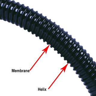 HYDROMAXX 1-14 in. Dia x 50 ft. UL Sizing Black Non Kink Corrugated Flexible PVC Pond Tubing 1202114050