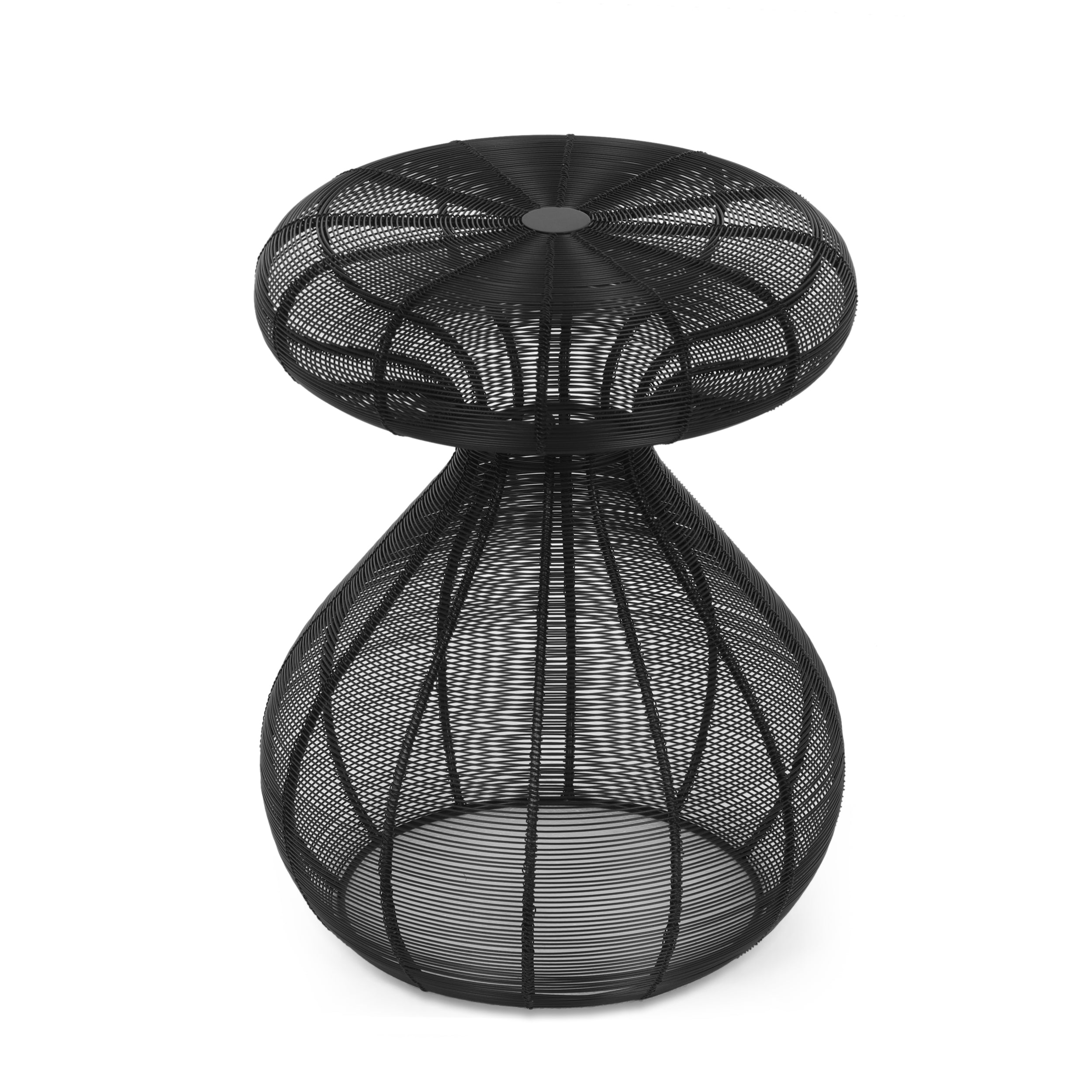 Thieroff Handcrafted Modern Mushroom Side Table, Black