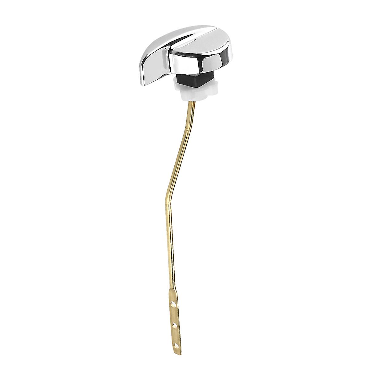 Oulii Angle Fitting Side Mount Toilet Lever Handle Compatible For Toto Kohler Toilet Tank (silver+golden)