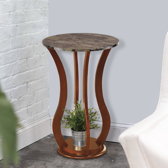 Benzara BM160087 Transitional Wooden Plant Stand W...