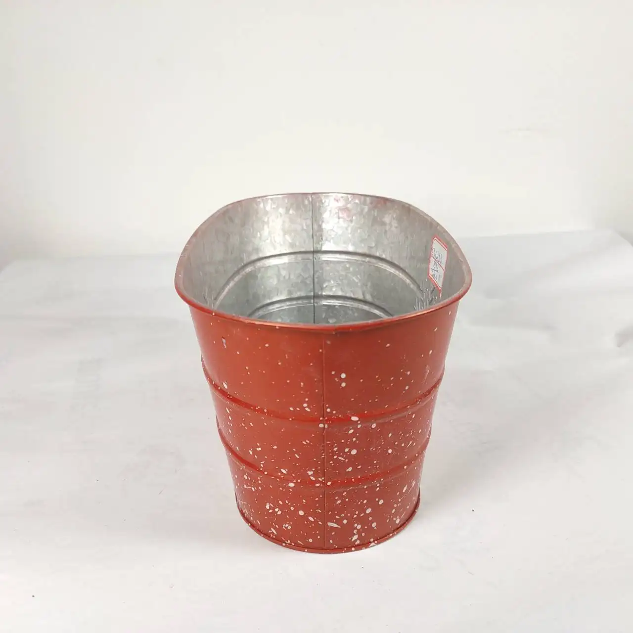 Galvanized steel flower pots for livingroom for gardening supplies pot home floor decorative