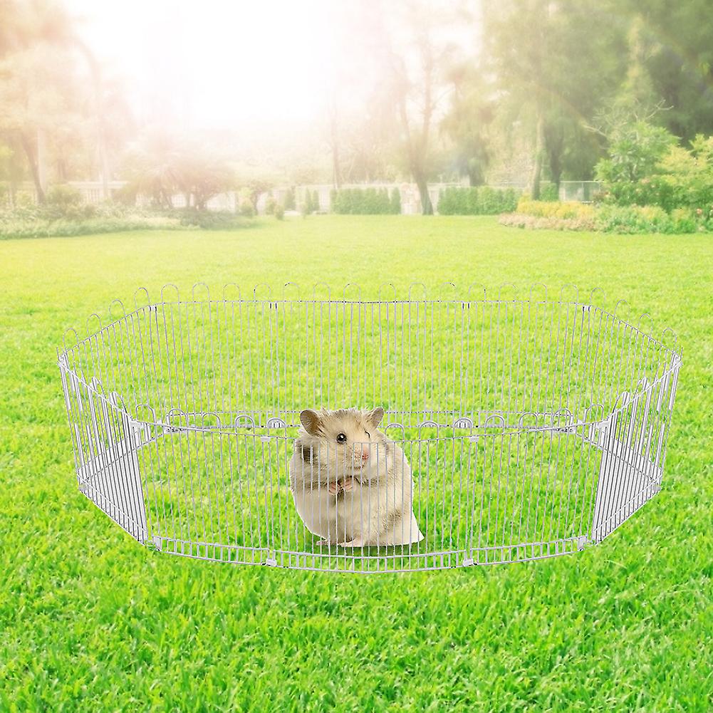 Small 12pcs Paint Coating Iron Net Hamster Fence Playpen Toy With 28pcs Plastic Buckle For Hedgehog Guinea Pig Rabbit