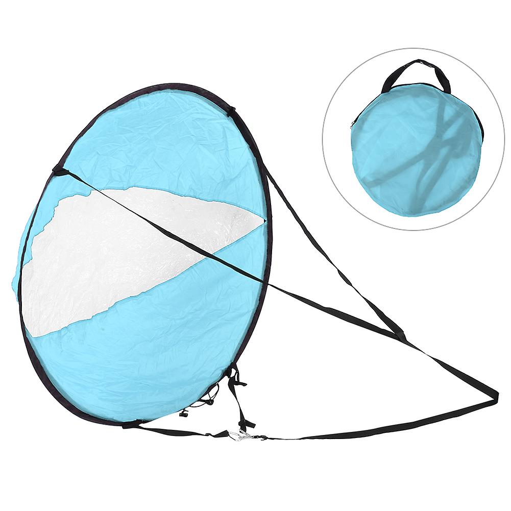 Polyester Taffeta Durable Folding Kayak Wind Sail Transparent Window Canoe Wind Sail Boat Water Sports Accessorykayak Sailing Blue