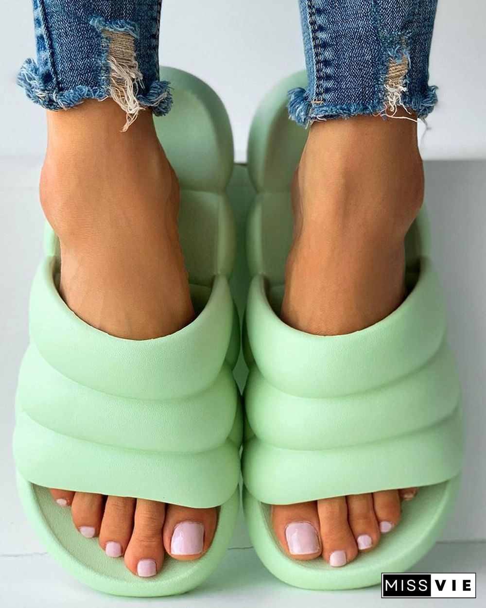 Open Toe Casual Slide Slipper