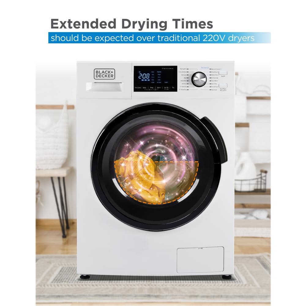 BLACK+DECKER 2.7 cu. ft. All-in-One Washer and Dryer Combo in White