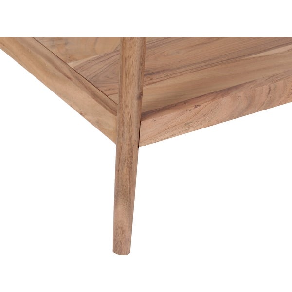 Porter Designs Portola Transitional Solid Acacia Wood End Table， Natural