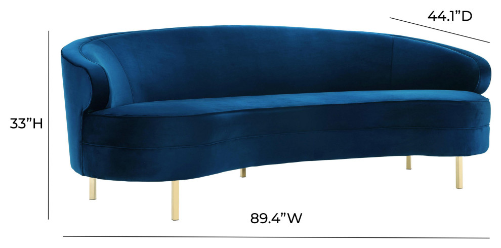 Baila Velvet Sofa   Contemporary   Sofas   by TOV Furniture  Houzz